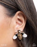 Blissful Bee - Gold - Clip-on Earrings
