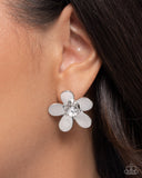 Blooming Boutique - White - Post Earrings