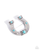 Horseshoe Horizon - Blue - Brooch