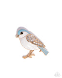 Beneficial Bird - Blue - Brooch