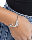 Whimsical Whale - Silver - Lariat Style Bracelet