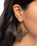 Soaring Skill - Brass - Butterfly Earrings
