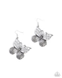 Soaring Skill - Silver - Butterfly Earrings