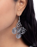 Soaring Skill - Silver - Butterfly Earrings