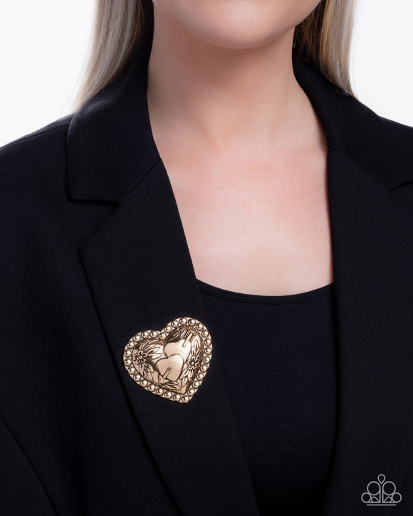 A Breath of Fresh Romance - Gold - Brooch