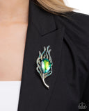 Peacock Pedigree - Green - Brooch