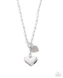 Courting Charisma - Silver - Heart Toggle Necklace
