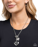 Courting Charisma - Silver - Heart Toggle Necklace