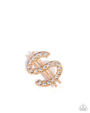 Raking in the Bling - Gold - Brooch