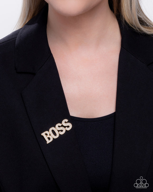 Blingy Boss - Gold - Brooch