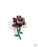 Boutonniere Bling - Red - Rose Ring