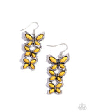 Fluttering Fantasy - Yellow -Butterfly Earrings