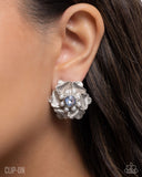 Devoted Dazzle - Blue - Clip-on Earrings