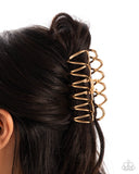 Scalloped Showstopper - Gold - Claw Clip