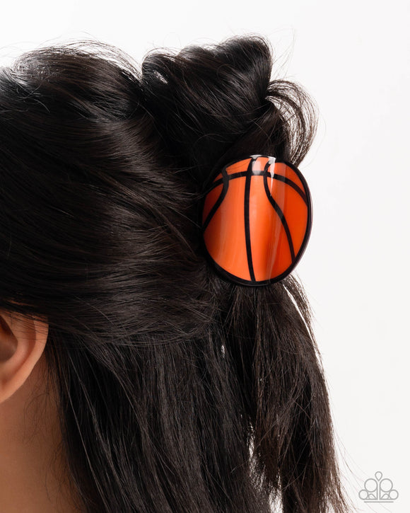 Basketball Babe - Orange - Claw Clip
