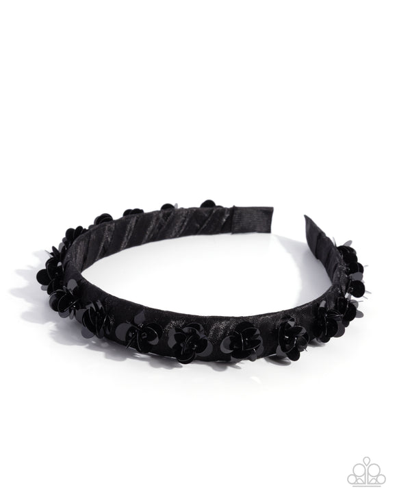 Floral Film - Black - Headband