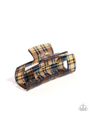 Prized Plaid - Brown - Claw Clip