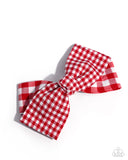 Picnic Pattern - Red - Hair Bow