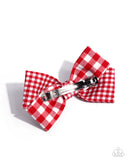 Picnic Pattern - Red - Hair Bow