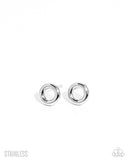 Round Table Radiance - Silver - Stainless Earrings