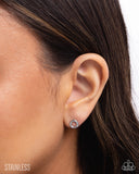 Round Table Radiance - Silver - Stainless Earrings