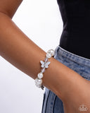 Soaring Sheen - White - Butterfly Bracelet
