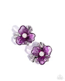 Frank Flowers - Purple - Post Earrings
