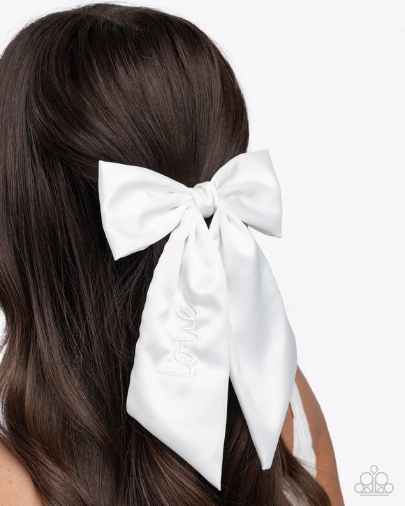 Ready, Set, BOW! - White - Hair Bow