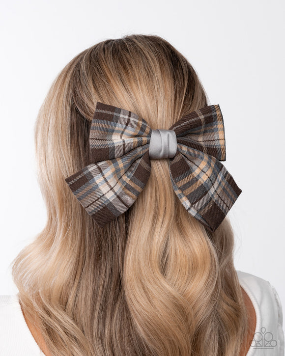 Front BOW Seat - Brown - Hair Bow