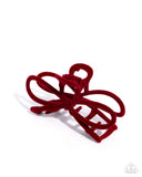 Merry BOW Round - Red - Claw Clip