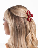 Merry BOW Round - Red - Claw Clip