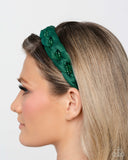 Beaded Boarding School - Green - Headband
