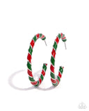 Candy Cane Lane - Multi - Holiday Christmas Hoops