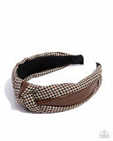 Houndstooth Haute - Brown - Headband