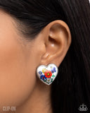 Painted Potential - Multi- Clip-on Earrings