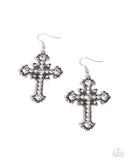 Heavenly Hosts - White - Cross Earrings