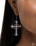 Heavenly Hosts - White - Cross Earrings