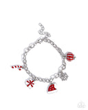 Holiday Haute - Red - Christmas Charm Bracelet