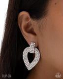 Stop And Shimmer - White - Clip-on Earrings