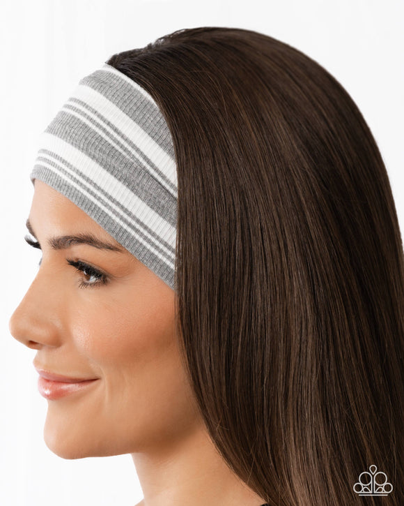 Striped Symphony - Silver - Headband