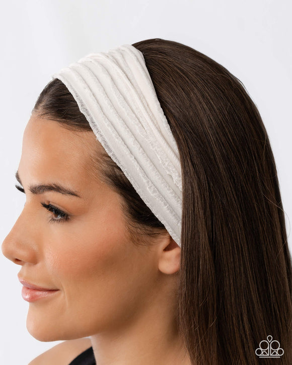 Textured Tutor - White - Headband