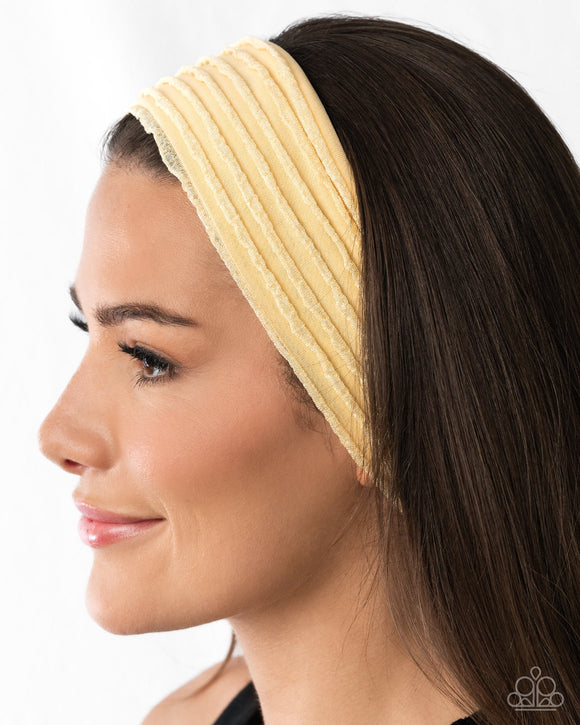 Textured Tutor - Yellow - Headband