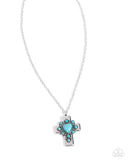 Heavenly Color - Blue - Cross Necklace