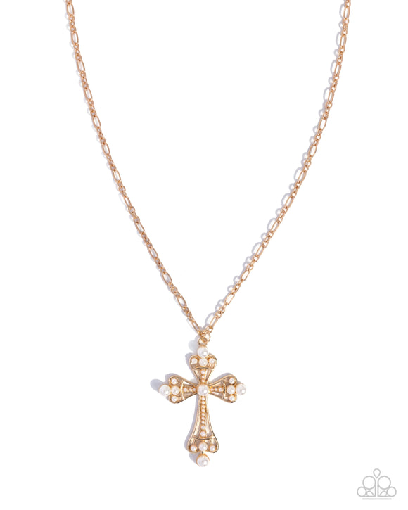 Heavenly Haul - Gold - Cross Necklace