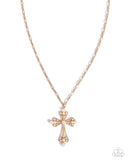 Heavenly Haul - Gold - Cross Necklace