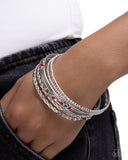 Braided Bangle - Red