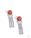 Slam Dunk Shimmer - Orange - Basketball Earrings