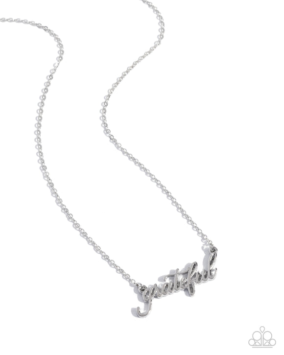 Grateful for You - Silver - Inspirational Necklace
