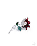 Blooming Busybody - Red - Brooch
