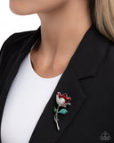 Blooming Busybody - Red - Brooch